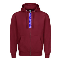 Burgundy Halloween Key Fob Zipper Hoodie - BundleAndBundleShop