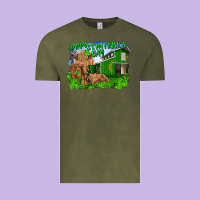 Happy St. Patrick's Day Cattle And Calfs Vintage Tee Designed By Ranaportraitstore