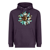 Plum sunflower Heavyweight Hoodie - BarkalooDesign