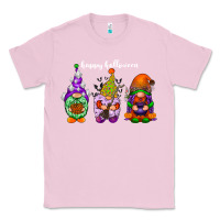 Bubblegum Pink happy halloween gnomes white Classic Tee - RacoonDesign