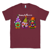 Burgundy happy halloween gnomes white Classic Tee - RacoonDesign
