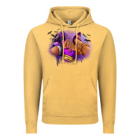 Vintage Mustard Halloween sneaker and heel afro woman Vintage Hoodie - RanaPortraitStore