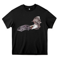 Black mexican free tailed bat Heavy Core Tee - LillyAllenDesigns