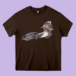 Mexican Free Tailed Bat Heavy Core Tee Designed By Lillyallendesigns