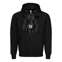 Black black angus Zipper Hoodie - JahusDesignShop