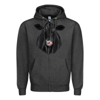 Charcoal Heather black angus Zipper Hoodie - JahusDesignShop
