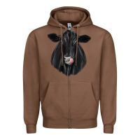 Chestnut black angus Zipper Hoodie - JahusDesignShop
