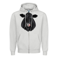 Dove Grey black angus Zipper Hoodie - JahusDesignShop