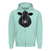 Seafoam black angus Zipper Hoodie - JahusDesignShop
