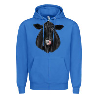 True Royal black angus Zipper Hoodie - JahusDesignShop