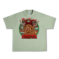 Oil Green Highland Heifer Christmas Urban Heavy Tee - RanaPortraitStore