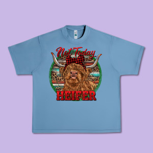 Highland Heifer Christmas Urban Heavy Tee Designed By Ranaportraitstore