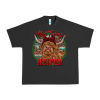 Pigment Black Highland Heifer Christmas Urban Heavy Tee - RanaPortraitStore