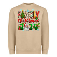 Mushroom family christmas 2024 Heavyweight Sweatshirt - Zillion Design Studio
