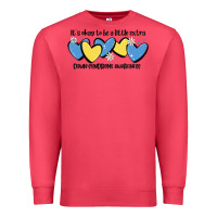 Cardinal it's okay to be little extra down syndrome awarene Premium Sweatshirt - MaliasSmallBusiness