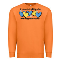 Carrot it's okay to be little extra down syndrome awarene Premium Sweatshirt - MaliasSmallBusiness