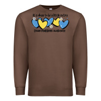 Chestnut it's okay to be little extra down syndrome awarene Premium Sweatshirt - MaliasSmallBusiness