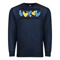 Navy it's okay to be little extra down syndrome awarene Premium Sweatshirt - MaliasSmallBusiness