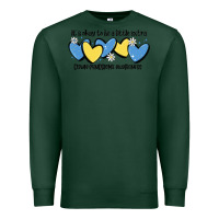 Sports Green it's okay to be little extra down syndrome awarene Premium Sweatshirt - MaliasSmallBusiness