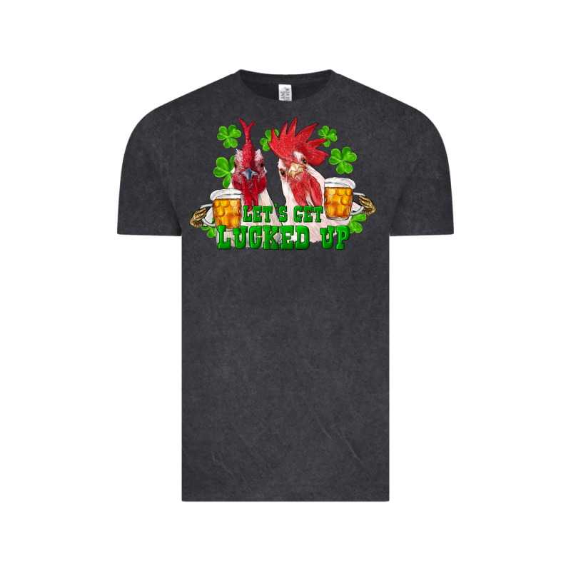 St. Patrick's Day Roosters Let's Get Lucked Up Vintage Tee by RanaPortraitStore | Teevron