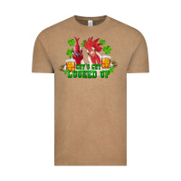 Vintage Coffee st. patrick's day roosters let's get lucked up Vintage Tee - RanaPortraitStore