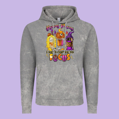 Vintage Hoodie Hocus pocus i need coffee to focus