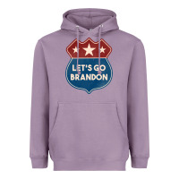 Lavender Let's Go Brandon Shield Patch Heavyweight Hoodie - Jasminsmagicworld