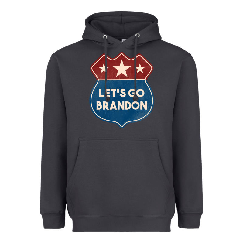 Let's Go Brandon Shield Patch Heavyweight Hoodie by Jasminsmagicworld | Teevron