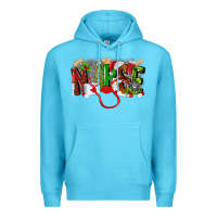 Ocean Blue nurse christmas Premium Hoodie - MaliasSmallBusiness