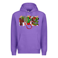 Purple nurse christmas Premium Hoodie - MaliasSmallBusiness