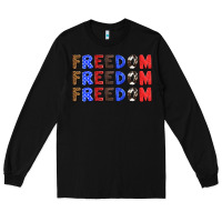 Black 4th of july freedom Long Sleeve Tee - HRA Design Shop