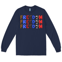 Navy 4th of july freedom Long Sleeve Tee - HRA Design Shop