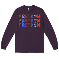 Plum 4th of july freedom Long Sleeve Tee - HRA Design Shop