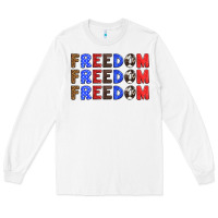 White 4th of july freedom Long Sleeve Tee - HRA Design Shop