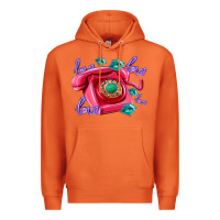 Carrot love balloons and pink valentines telephone Premium Hoodie - AdoDesignShop