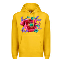 Lemon love balloons and pink valentines telephone Premium Hoodie - AdoDesignShop
