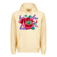 Pina Colada love balloons and pink valentines telephone Premium Hoodie - AdoDesignShop