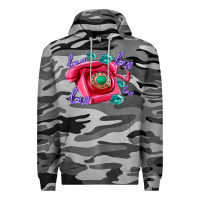 Slate Camo love balloons and pink valentines telephone Premium Hoodie - AdoDesignShop