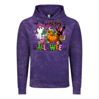 Cloud Purple Happy Halloween Vintage Hoodie - RanaPortraitStore