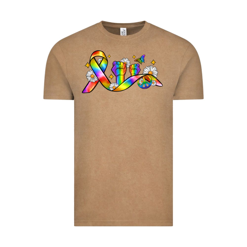 Pride Ribbon Vintage Tee by Zillion Design Studio | Teevron
