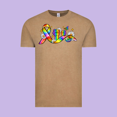 Pride Ribbon Vintage Tee Designed By Zillion Design Studio