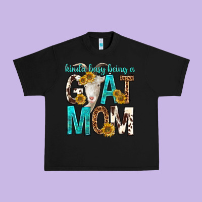 Kinda Busy Being A Goat Mom Urban Heavy Tee Designed By Texasbilliewilder