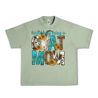 Oil Green kinda busy being a goat mom Urban Heavy Tee - texasbilliewilder