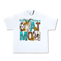 White kinda busy being a goat mom Urban Heavy Tee - texasbilliewilder