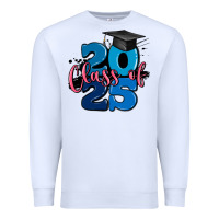 White class of 2025 Premium Sweatshirt - MaliasSmallBusiness