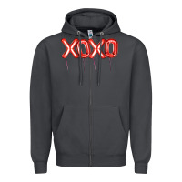 Smoke Valentine's Day Xoxo Balloon Zipper Hoodie - Artiststas