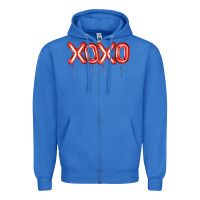 True Royal Valentine's Day Xoxo Balloon Zipper Hoodie - Artiststas