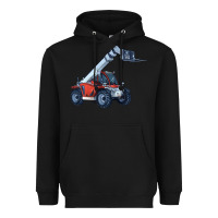 Black Telehandler Heavyweight Hoodie - LillyAllenDesigns