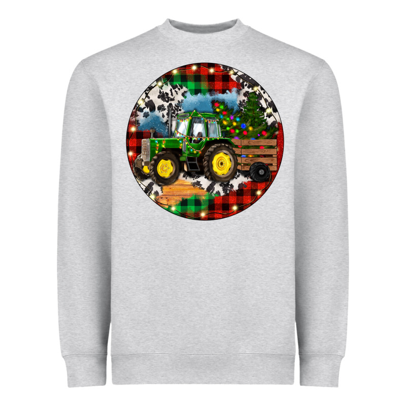 Christmas Farm Tractor Heavyweight Sweatshirt by RanaPortraitStore | Teevron