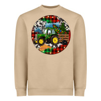 Mushroom Christmas Farm Tractor Heavyweight Sweatshirt - RanaPortraitStore